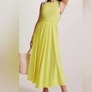 NWT Anthropologie Mustard Ribbed Maxi Dress